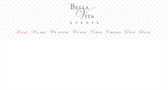 Desktop Screenshot of bellavitaevents.com