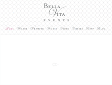 Tablet Screenshot of bellavitaevents.com